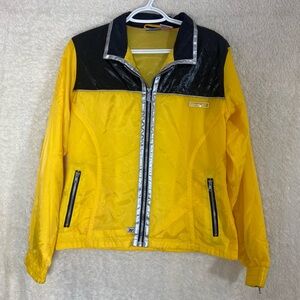 Vintage Yellow Reebok Windbreaker Jacket Size Medium